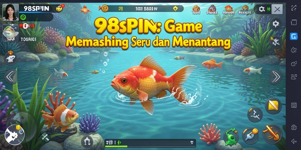 Tampilan gameplay menakjubkan dari 98SPIN saat memancing ikan.