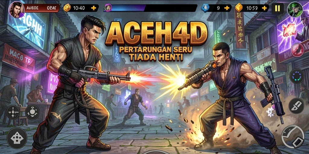 Screenshot ACEH4D menunjukkan aksi pertarungan yang mendebarkan.