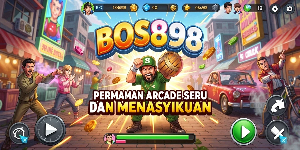 Tampilan gameplay menarik dari BOS898 yang penuh aksi Arcade.