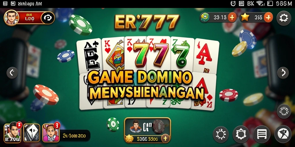 Screenshot menunjukkan gameplay intens dan interaktif di game Domino.