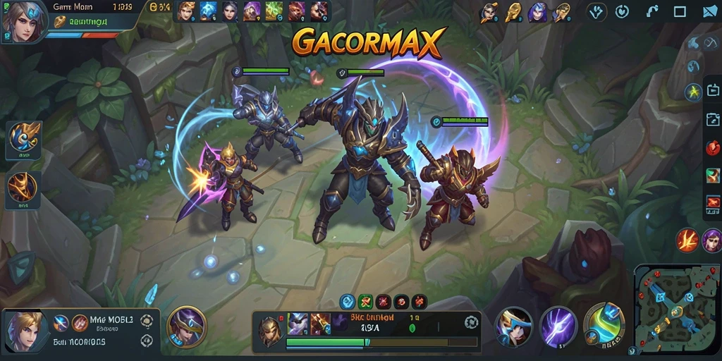 Tampilan gameplay seru di GACORMAX dengan pertempuran taktis.
