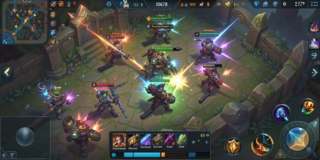 Gameplay seru dan strategis dalam ID678 MOBA.