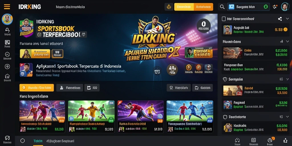 Tampilan gameplay menarik dari aplikasi Sportsbook IDRKING.