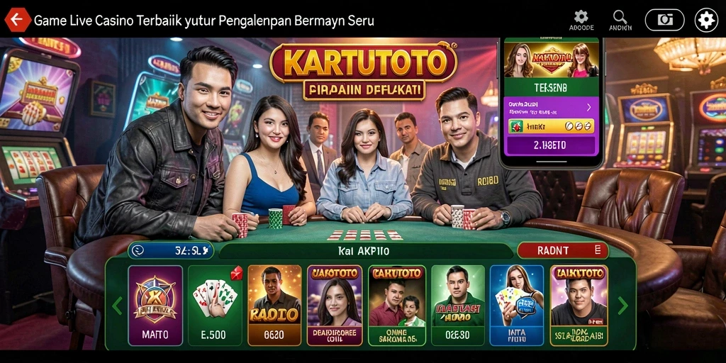 Tampilan grafis KARTUTOTO yang memukau dalam permainan Live Casino.