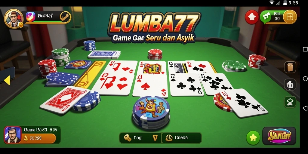 Tampilan gameplay seru LUMBA77 saat bermain Gaple.