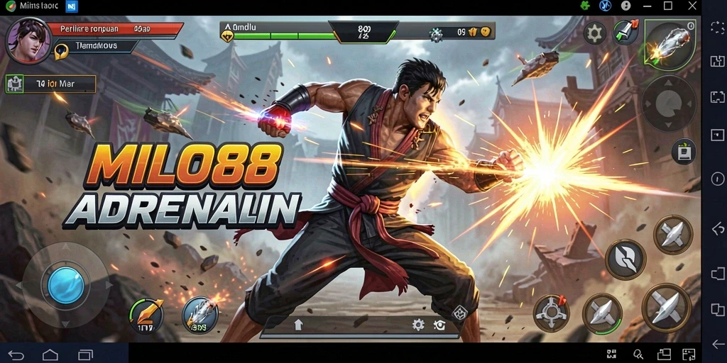 Tampilan seru dari pertarungan dalam game MILO88.