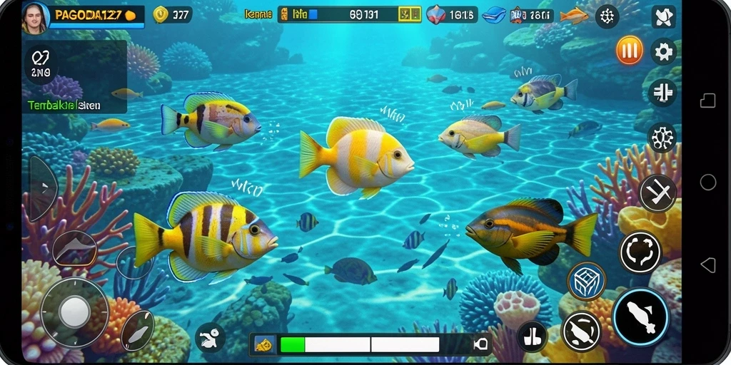 Tampilan menarik dari gameplay Tembak Ikan PAGODA127.
