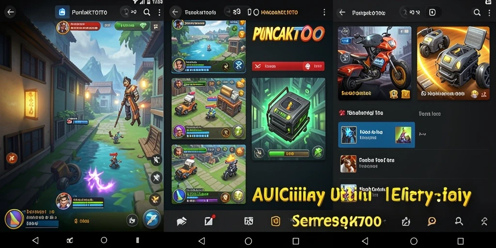 Tampilan antarmuka aplikasi PUNCAKTOTO yang sederhana dan modern.