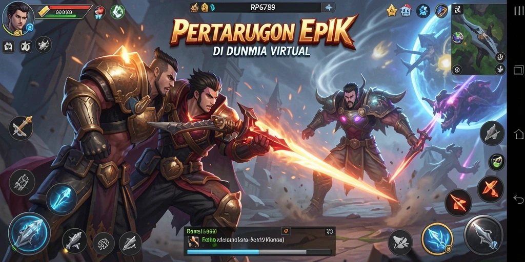 Tampilan gameplay RP6789 yang mendebarkan dalam pertarungan Fighting.
