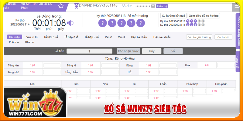 Chơi xổ số siêu tốc quay nhanh và nhiều hình thức quen thuộc