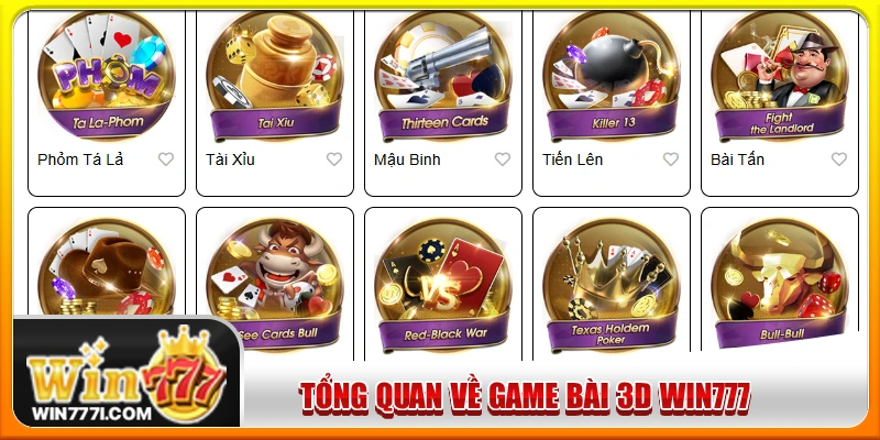 Game bài 3D WIN777 mang đến bước ngoặt mới trong lĩnh vực giải trí